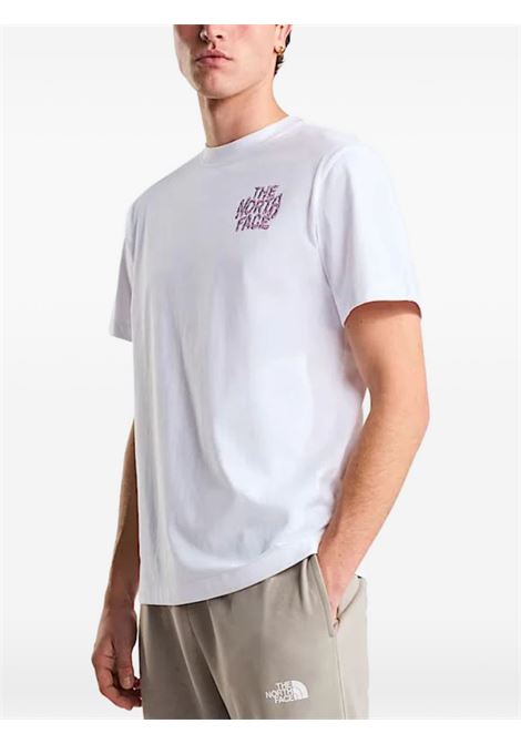 drip logo relaxed ss tee man white THE NORTH FACE | NF0A8GABFN41
